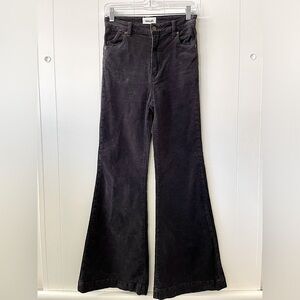 Rolla's Women Size 28 Gray Corduroy Eastcoast High Rise Flare Pants